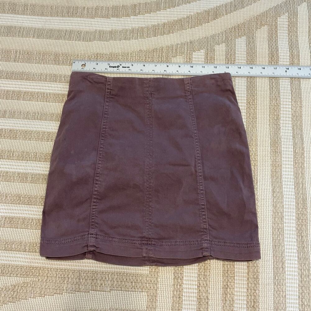 Free People Women's Size 2 Mini Purple Boho Skirt